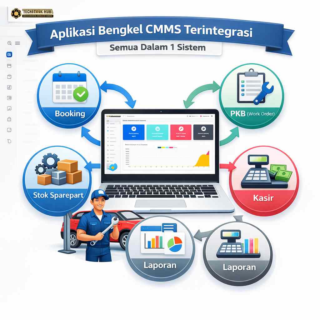 software aplikasi bengkel cmms booking service